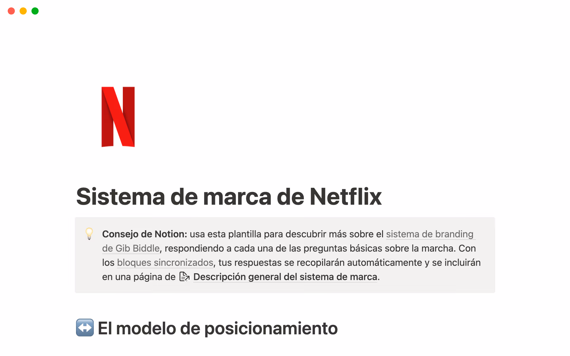 Plantilla de marco de trabajo para marca de Netflix