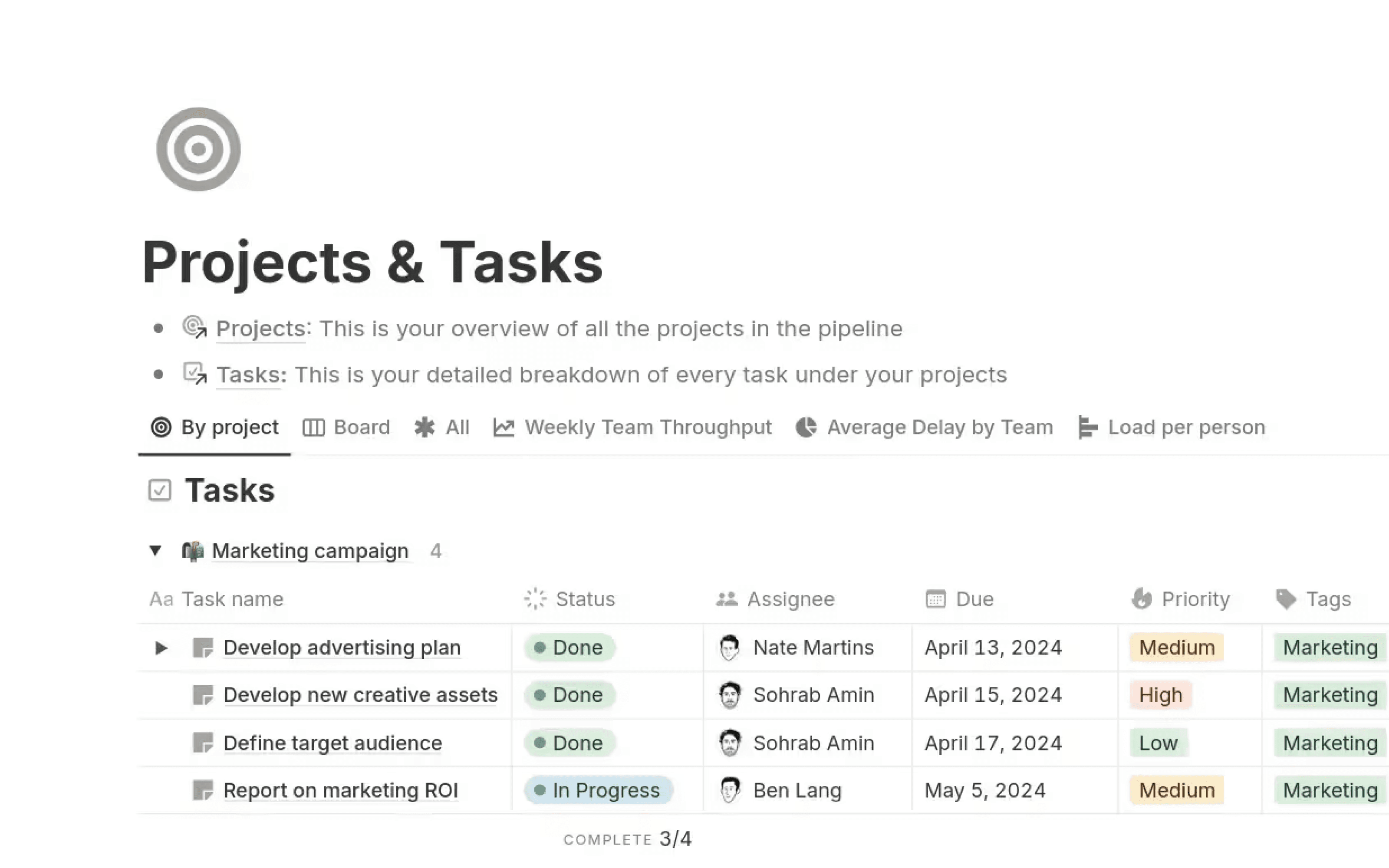 Las mejores plantillas de Notion para el seguimiento de proyectos y la gestión de tareas