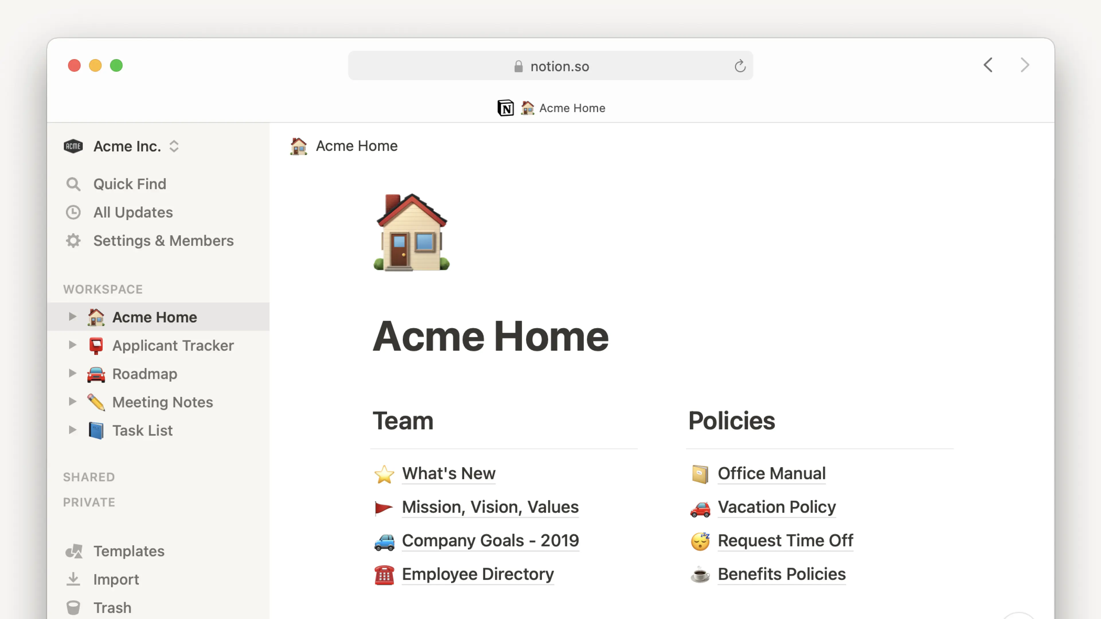 Notion for web - hero