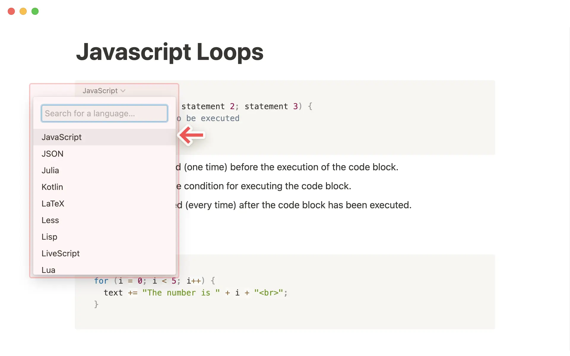 Syntax highlighting