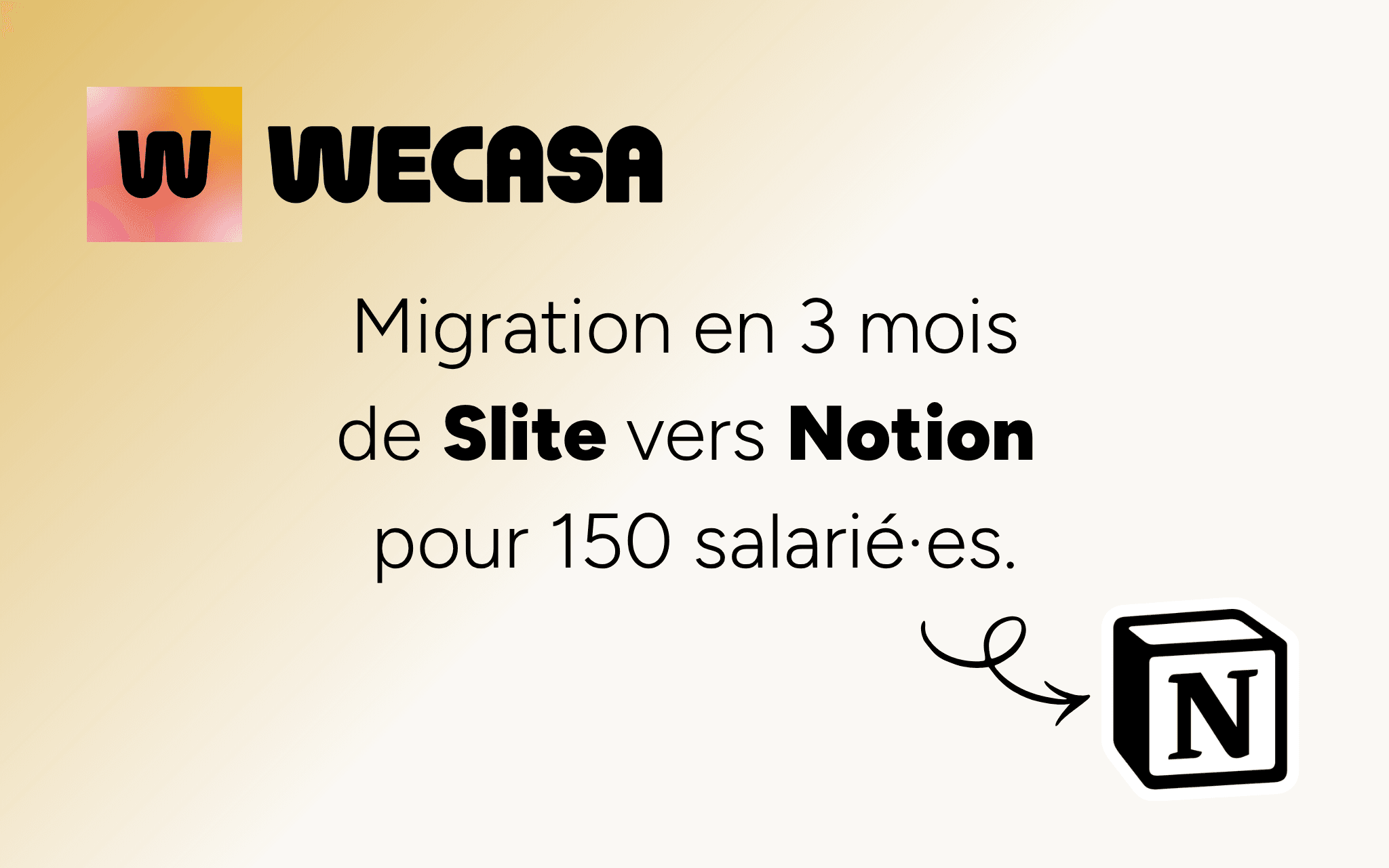 Migrer les équipes Wecasa (150 personnes) de Slite à Notion