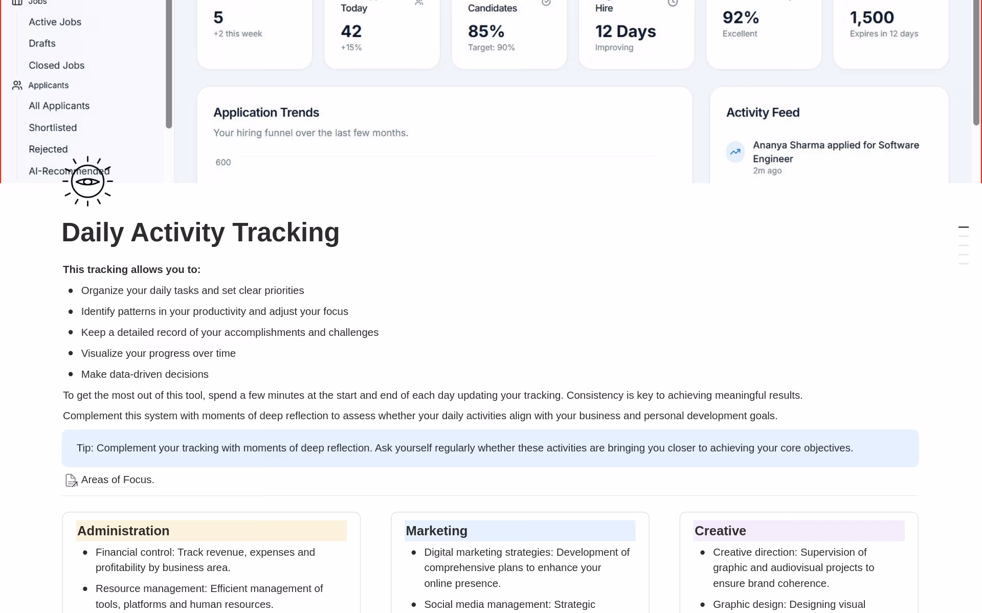 Screenshot of Build your business in Notion collection by Notion