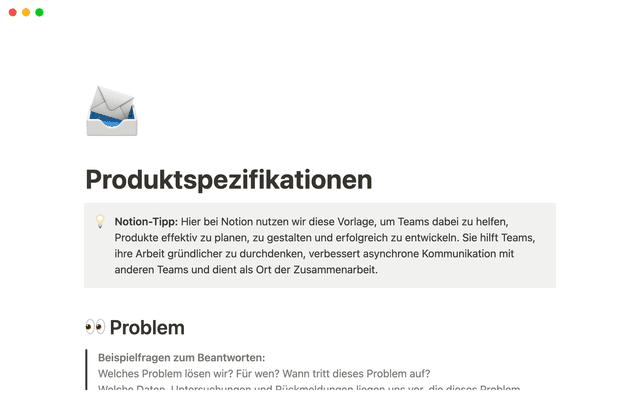 Produktspezifikation