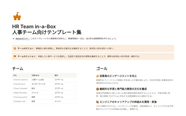 HR Team in-a-Box
人事チーム向けテンプレート集